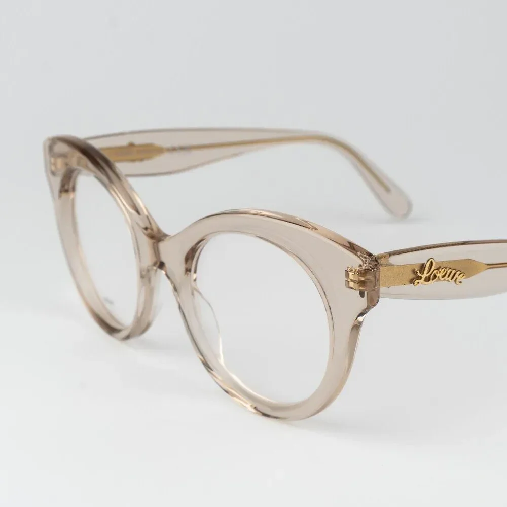 Loewe CURVY Women Eyeglasses Brown Round LW50074I 057 NEW AUTHENTIC